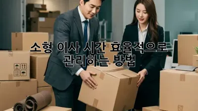 소형 이사 시간, 효율적으로 관리하는 방법!